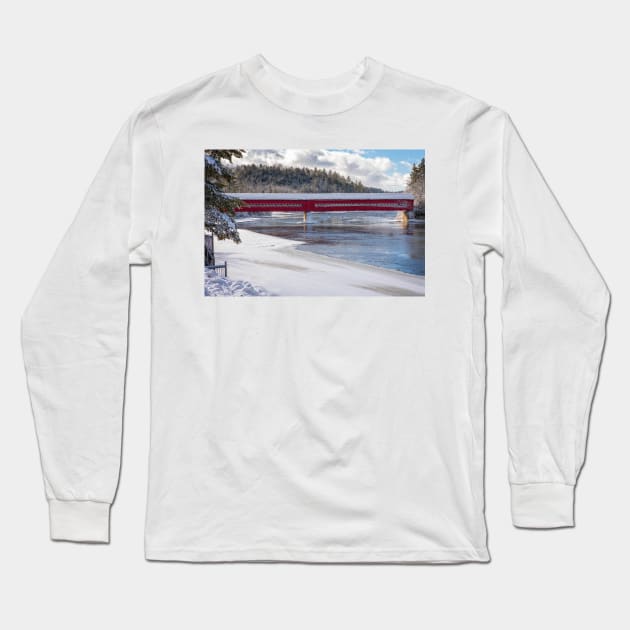 Wakefield Covered Bridge Long Sleeve T-Shirt by Eunice1